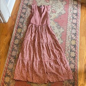 Old Navy Dusty Rose Floral Midi Dress